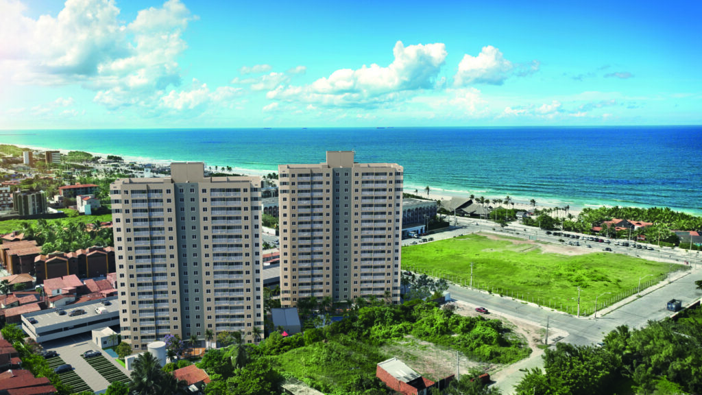 Fachada do Estilo Praia, empreendimento em Fortaleza/CE, ótimo para investir com a taxa Selic em queda
